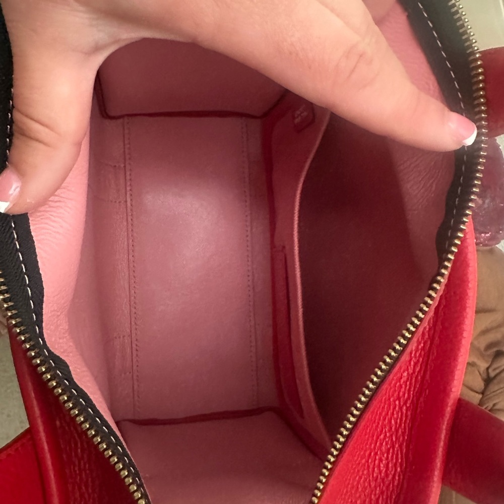 Marc Jacobs Red The Tote Bag Leather Satchel - Picture 5 of 8